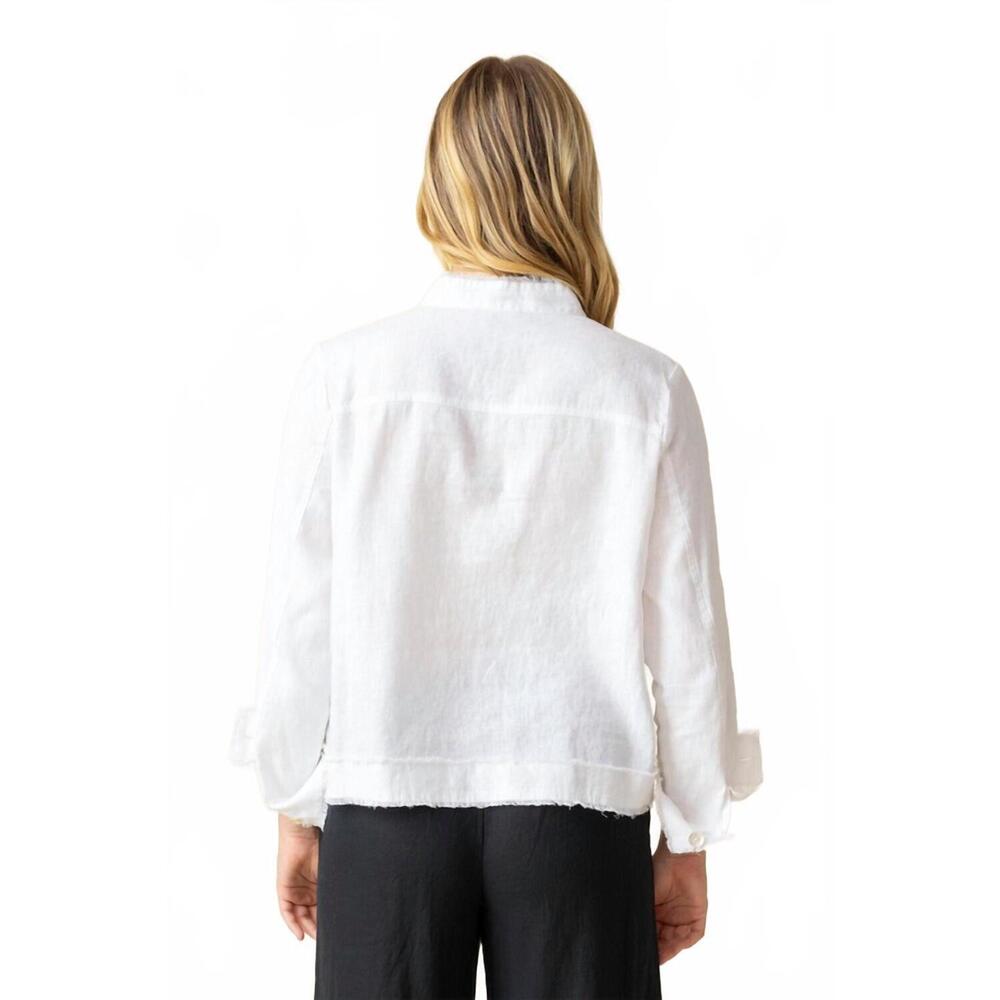 NEW HABITAT linen solid summer breeze jacket in white - Picture 3 of 3
